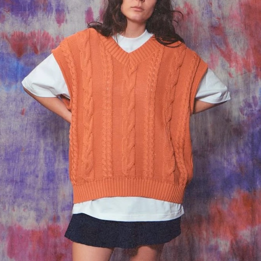 🆕 Oversized orange vest PPAAYYSS - unisex